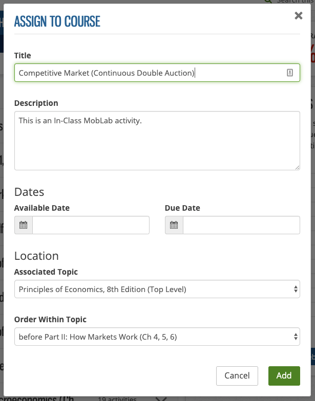 MindTap from Cengage – MobLab - Support